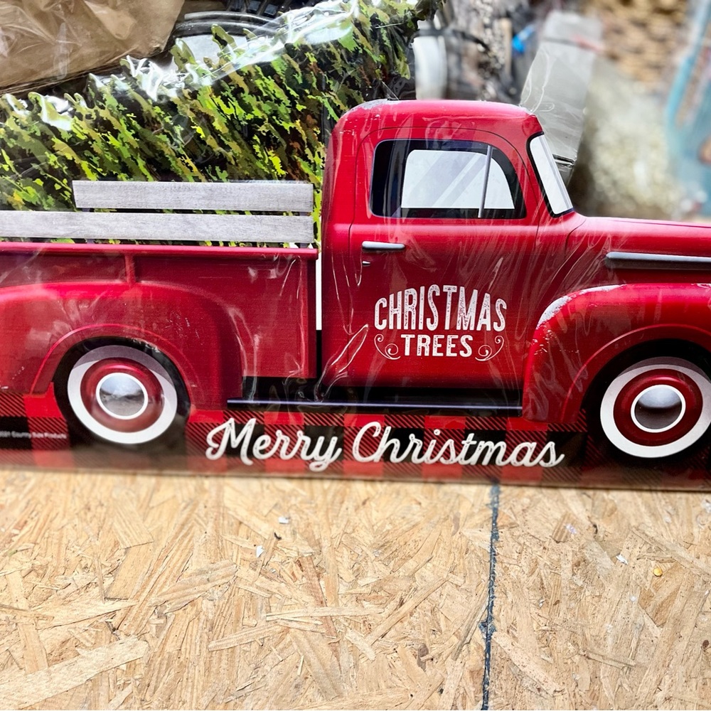 Red Truck with tree